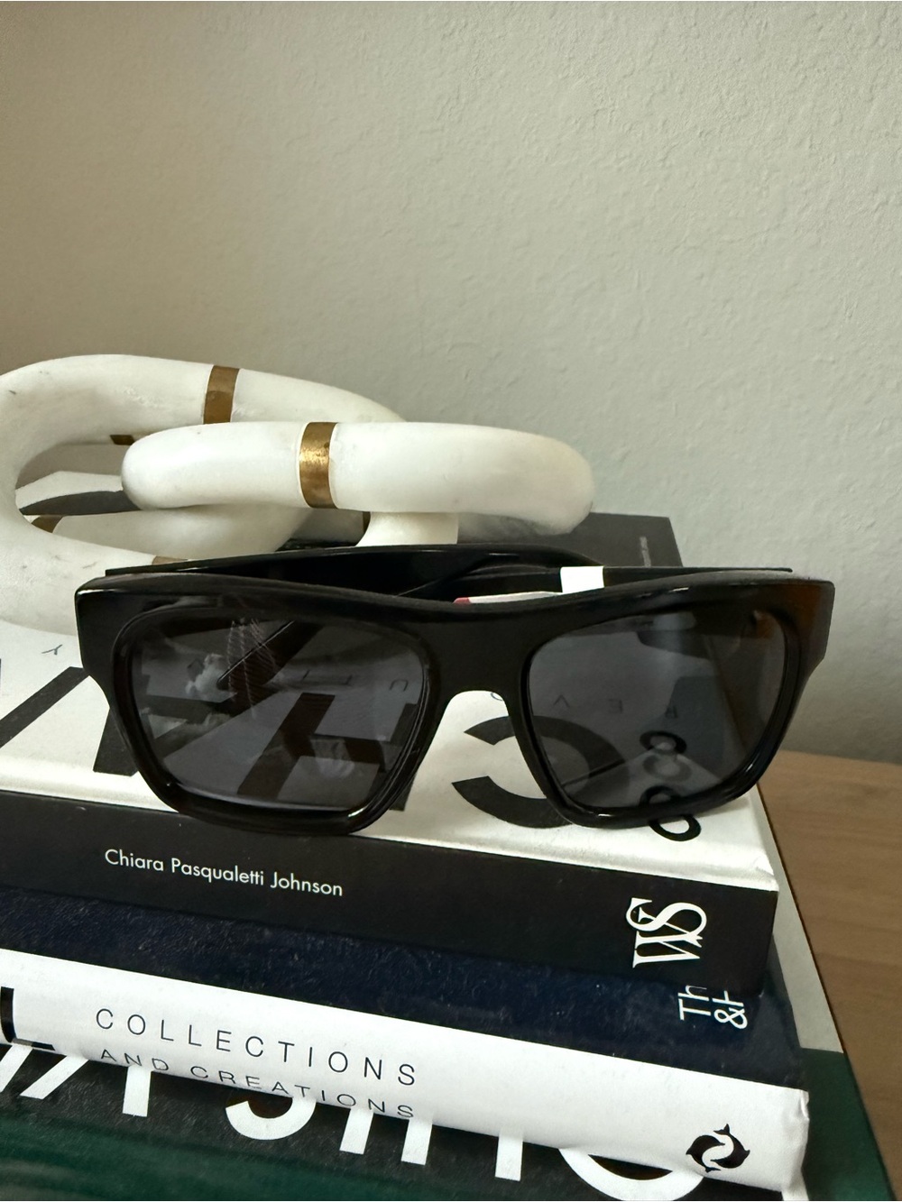 Givenchy Black Rectangular Sunglasses with Dark Lenses